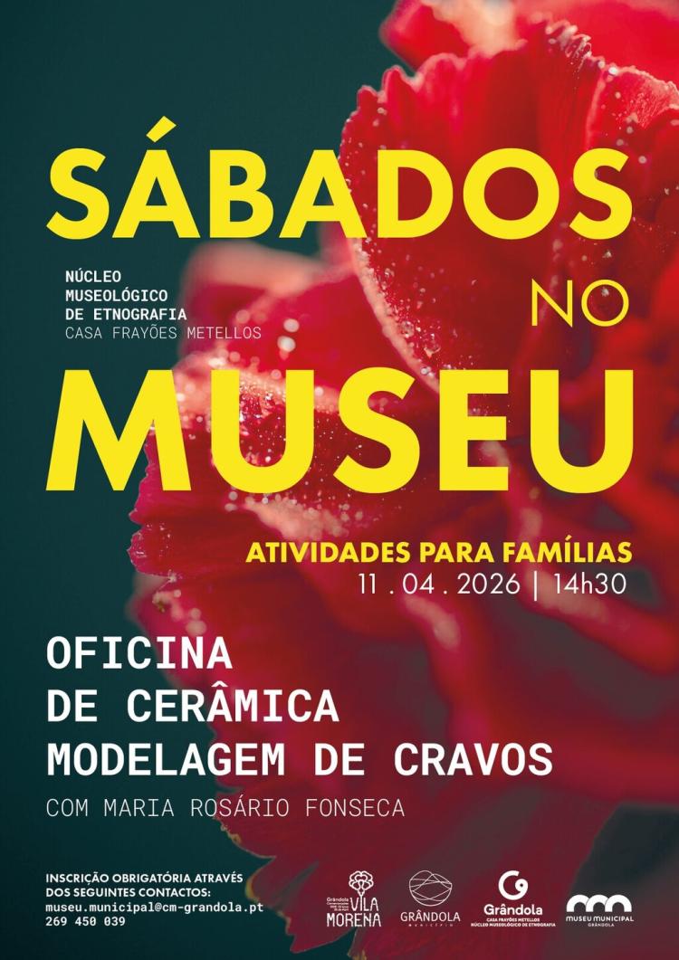 SÁBADOS NO MUSEU | Atividades para famílias - Oficina de cerâmica - Modelagem de cravos