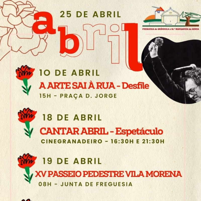 Eventos de Abril em Grândola