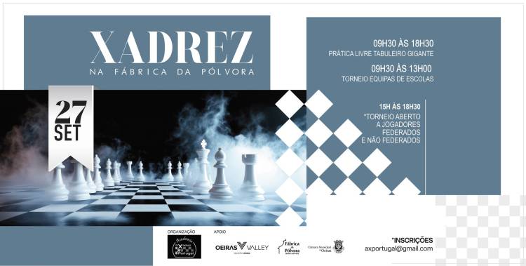 44º Dia de Xadrez na Fábrica da Pólvora de Barcarena (Torneios: Open e Sub12)