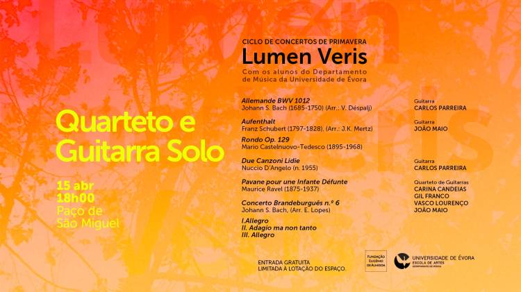 CONCERTO Quarteto e Guitarra Solo no Paço de São Miguel