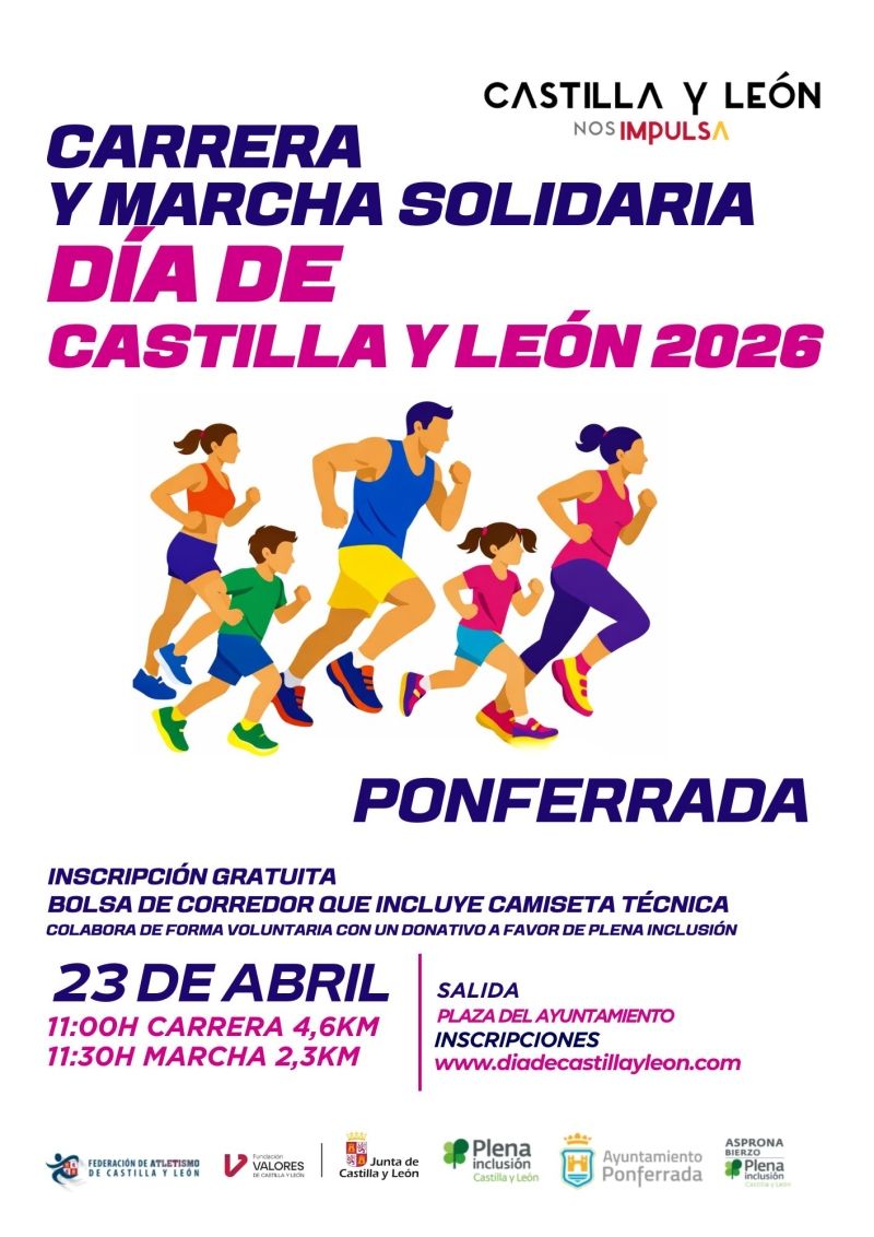 CARRERA Y MARCHA SOLIDARIA DIA DE CASTILLA Y LEON 2026