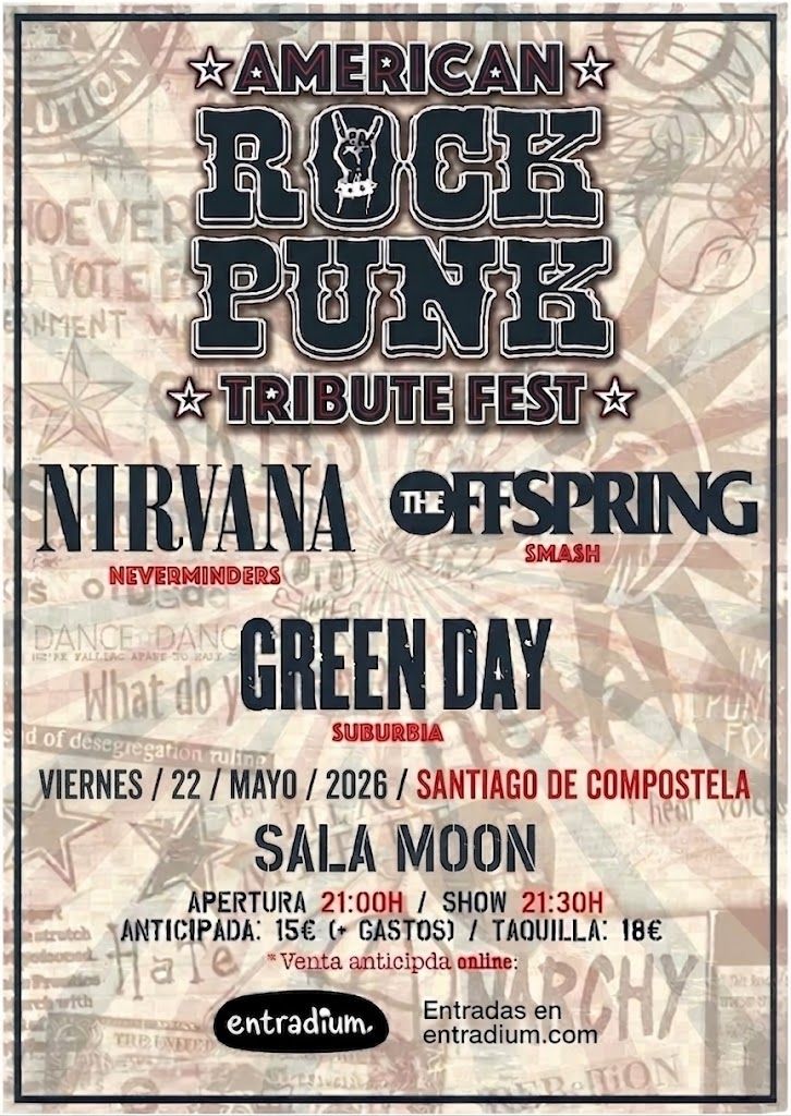 Festival de Tributos AMERICAN ROCK PUNK (Santiago de Compostela)