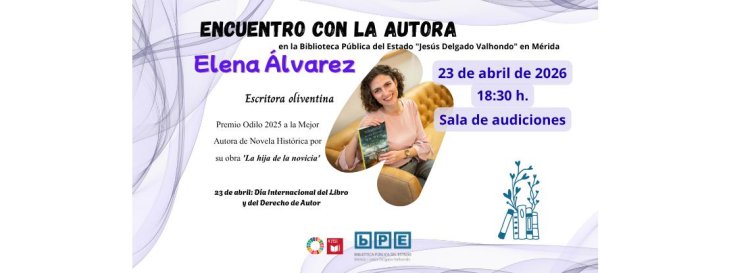 Encuentro con la autora Elena Álvarez - Día del Libro