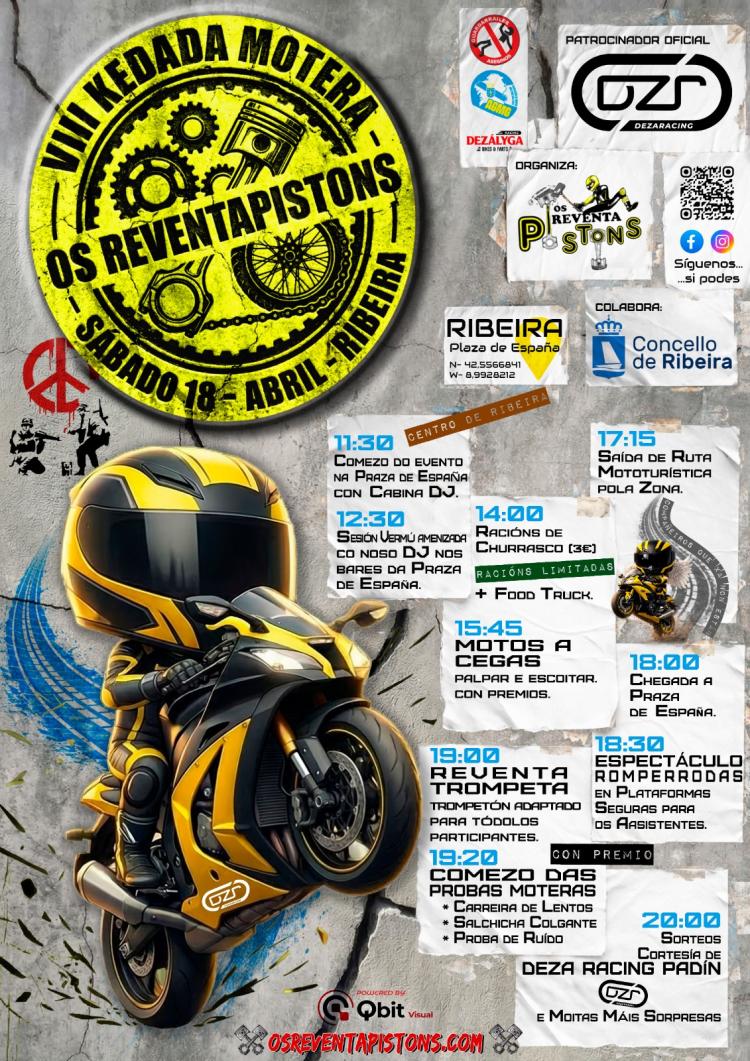 VIII Kedada Motera, Ribeira (A Coruña) Organiza Motoclub Os ReventaPistonS