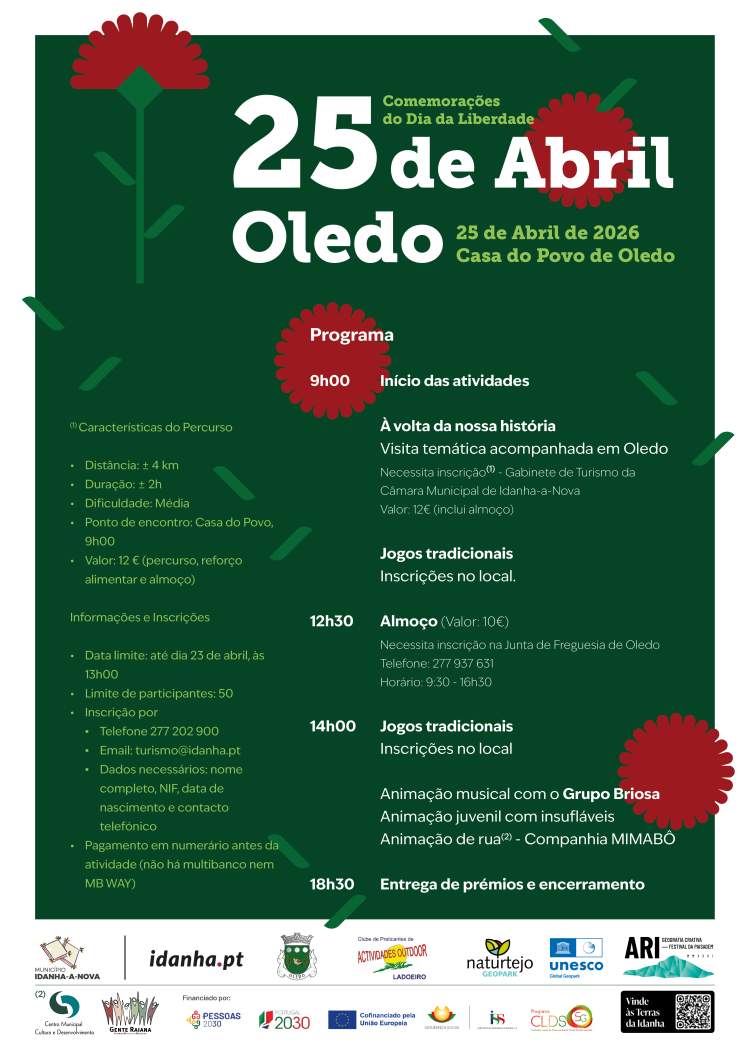 Município de Idanha-a-Nova celebra o 25 de Abril em Oledo