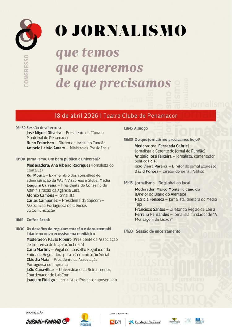 Congresso “O jornalismo que temos. O jornalismo que queremos. O jornalismo de que precisamos”
