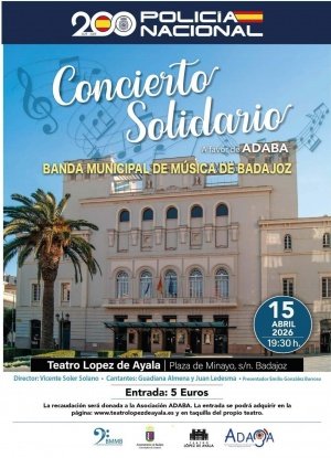 Concierto Solidario de la Banda Municipal de Música de Badajoz y Policía Nacional
