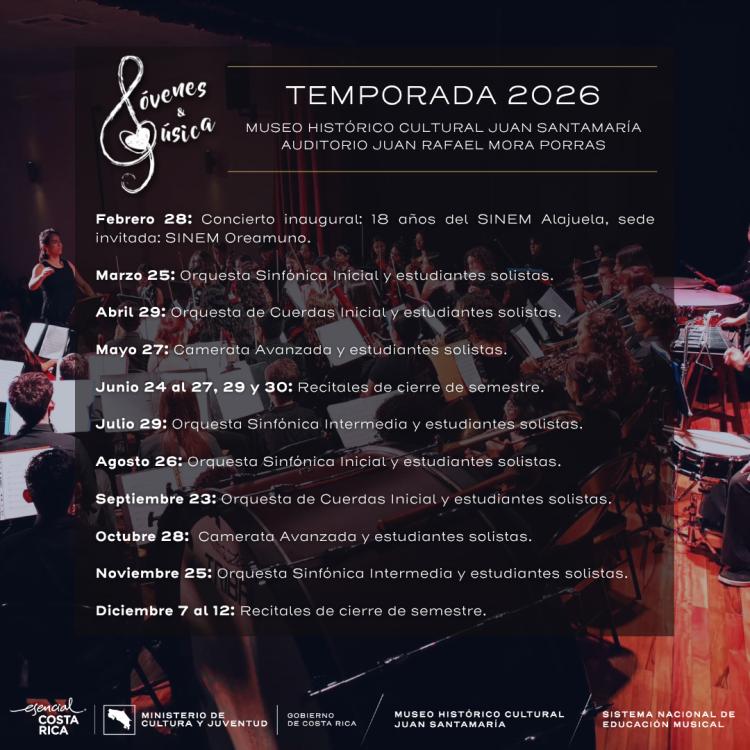 SINEM Alajuela | Jóvenes y Música, V Concierto de Temporada 2026