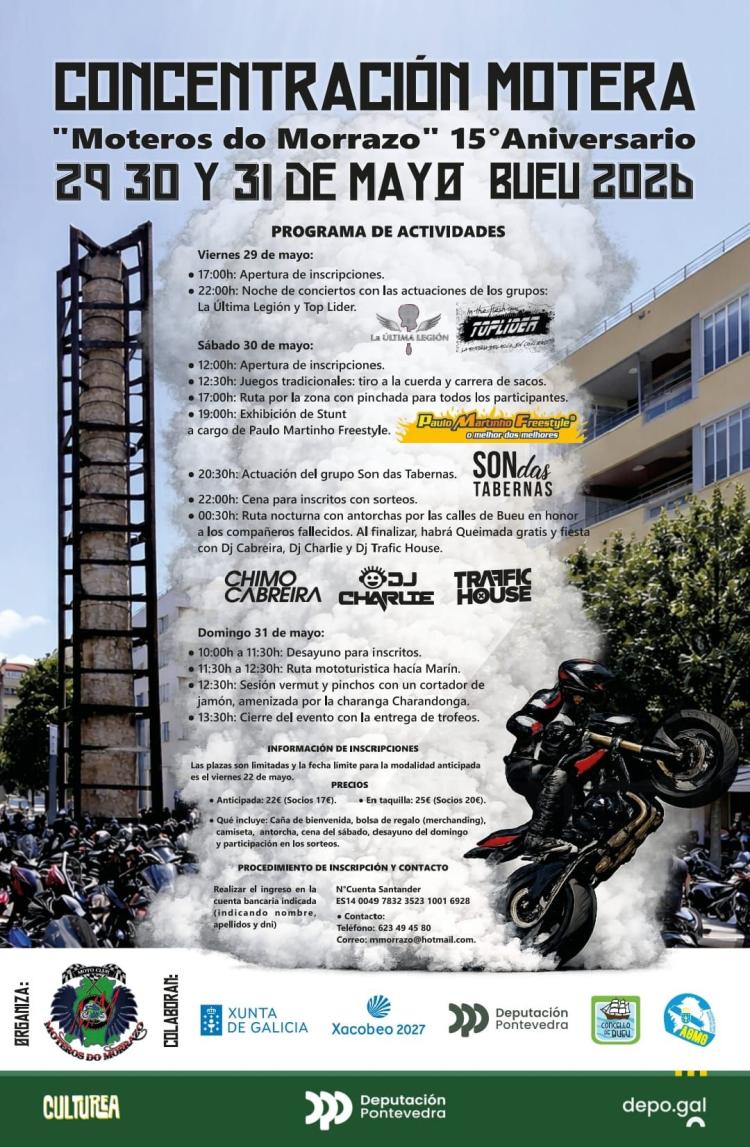 Concentración Motera Bueu (PO). Organiza Moteros do Morrazo