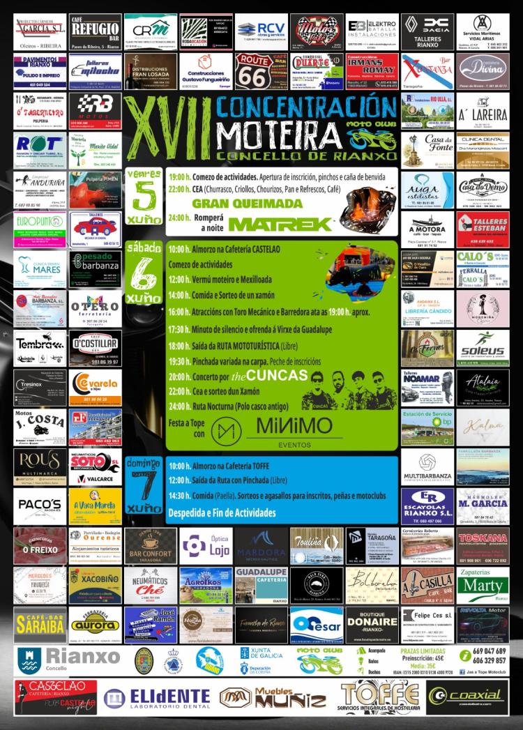 XVII Concentración Moteira Rianxo (A Coruña). Organiza Motoclub JAS A TOPE