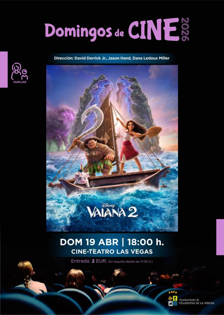 Cine infantil. Domingos de cine: Vaiana 2.