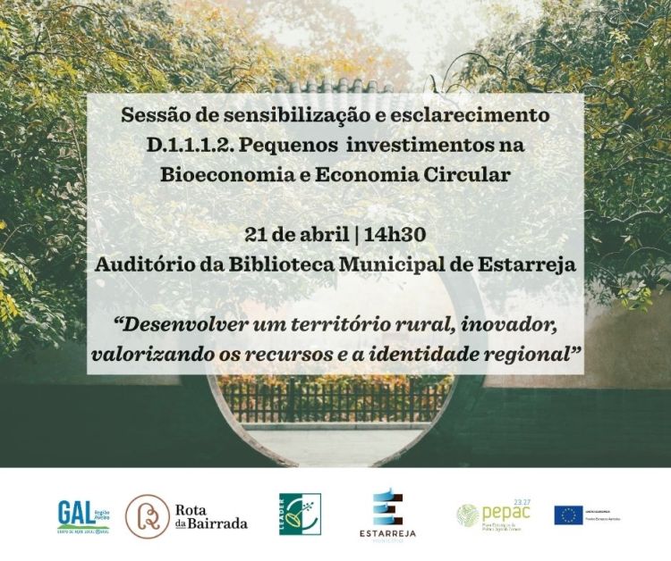 Sessão sobre 'Pequenos Investimentos na Bioeconomia e Economia Circular'