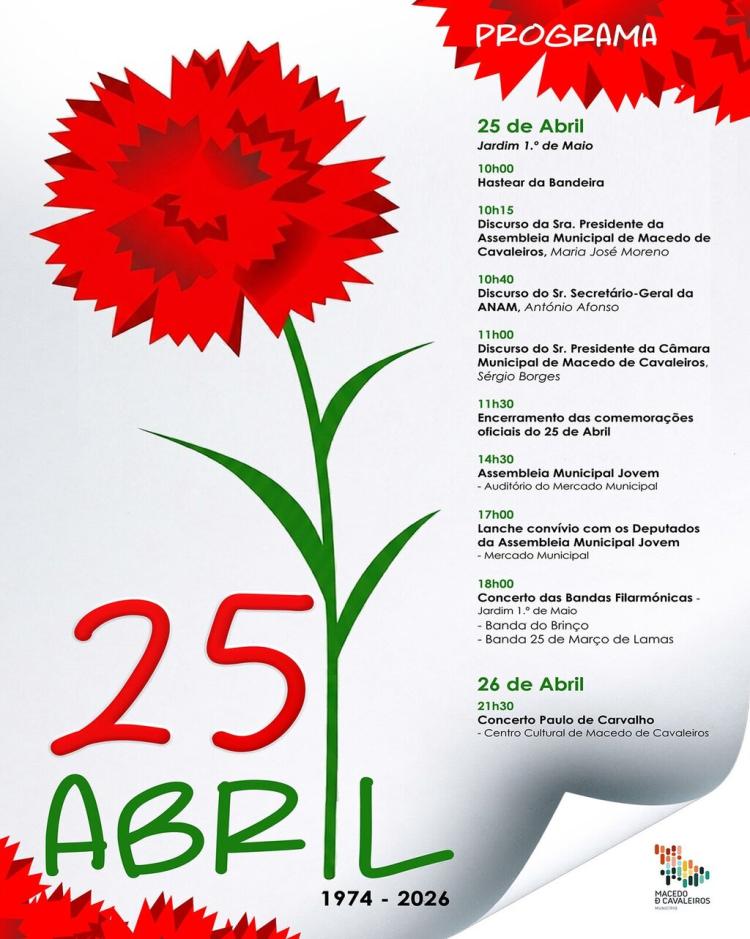 Comemorações do 52º aniversário do 25 de Abril