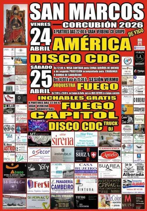 Festas de San Marcos 2026 en Corcubión