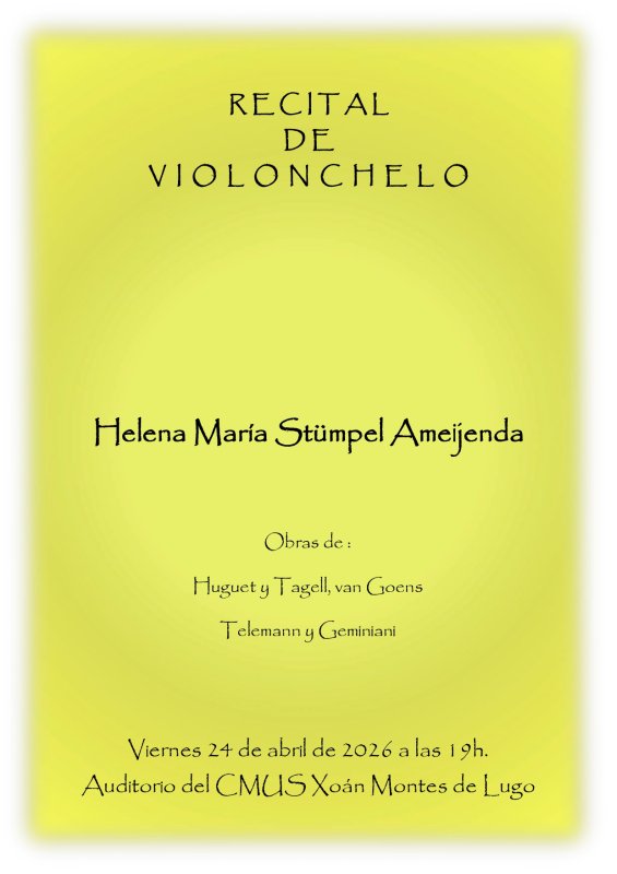 Recital de Violonchelo de Helena María Stümpel Ameijenda