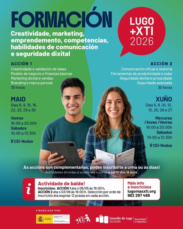 Formación en emprendemento | Lugo +XTI 2026