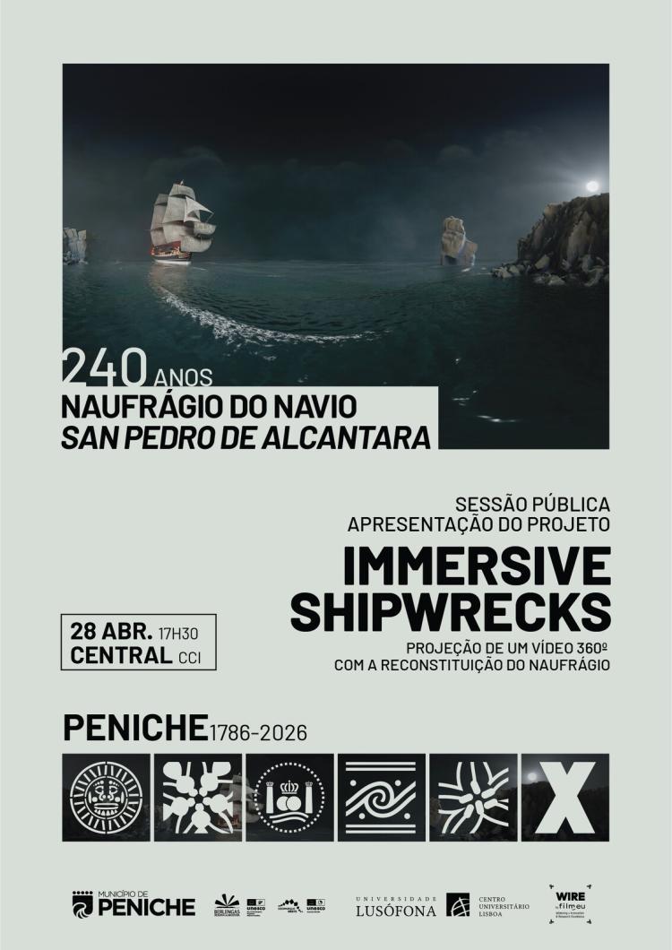 240 anos do naufrágio do navio San Pedro de Alcantara - Sessão pública de apresentação do projeto 'Immersive Shipwrecks'