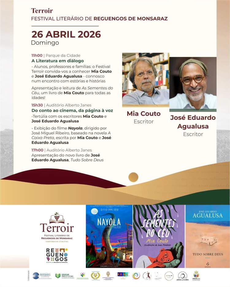 Terroir – Mia Couto e José Eduardo Agualusa no Festival Literário de Reguengos de Monsaraz