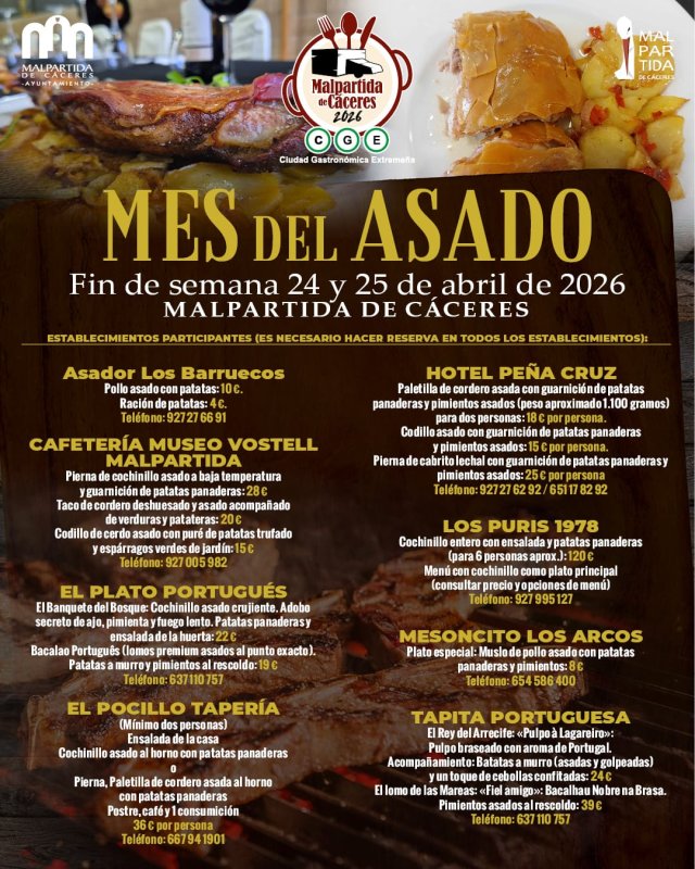 Mes del Asado 2026 en Malpartida de Cáceres