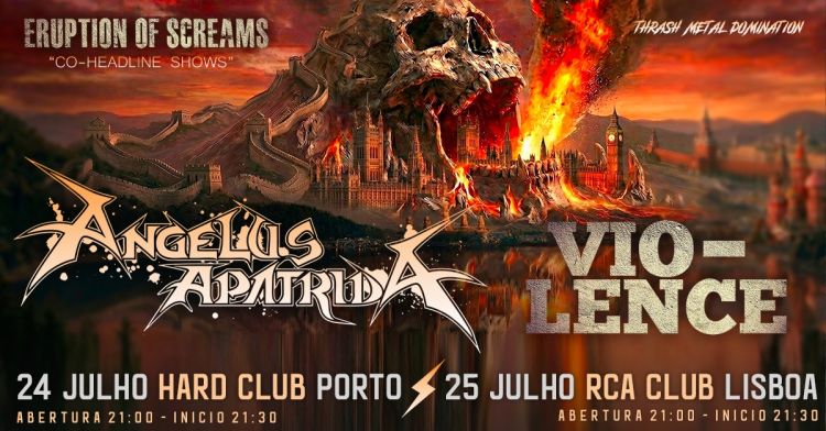 ANGELUS APATRIDA + VIO-LENCE - RCA CLUB | Lisboa