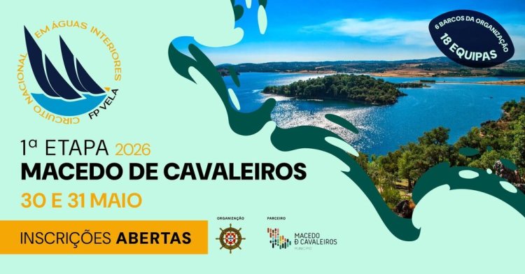 1.ª etapa do Circuito Nacional de Vela em Águas Interiores 2026