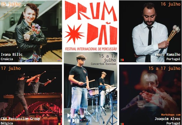 2.º Festival Internacional de Percussão Drumdão 2026