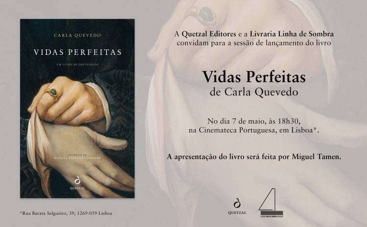 CONVITE | Sessão de lançamento de «Vidas Perfeitas», de Carla Quevedo