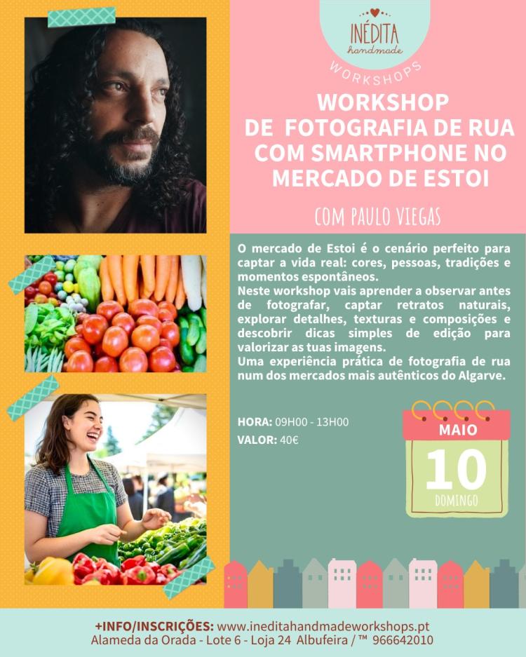  workshop de  Fotografia de Rua  com Smartphone no Mercado DE ESTOI