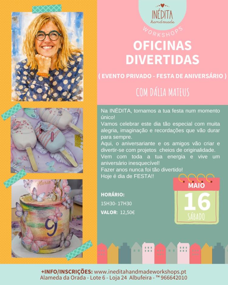  OFICINAS DIVERTIDAS  FESTA DE ANIVERSÁRIO privada ( a próxima pode ser a tua! )