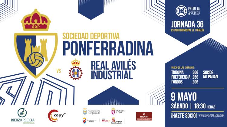 PARTIDO DE FUTBOL ENTRE LA SD PONFERRADINA Y EL REAL AVILES INDUSTRIAL