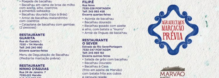 16ª Quinzena Gastronómica do Bacalhau