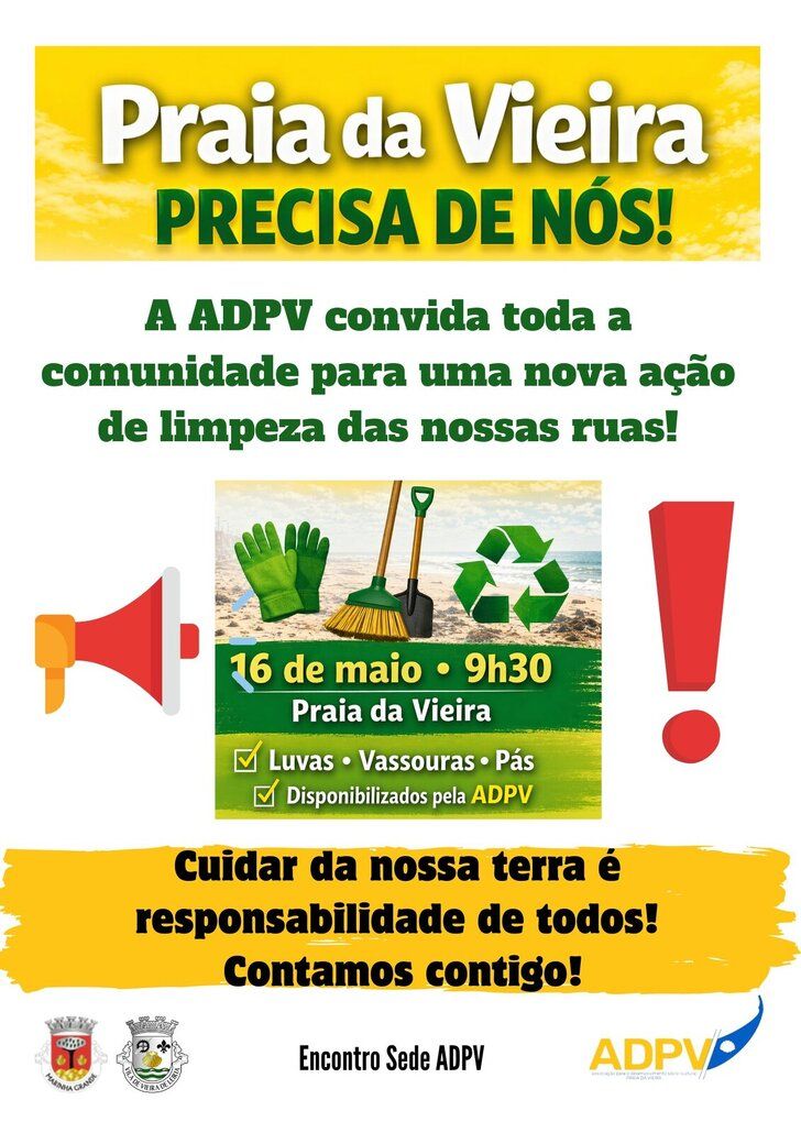 AÇÃO DE LIMPEZA NA PRAIA DA VIEIRA