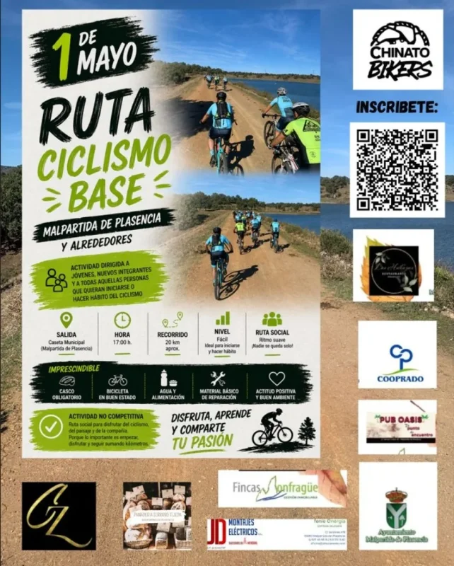 Ruta Ciclismo Base en Malpartida de Plasencia