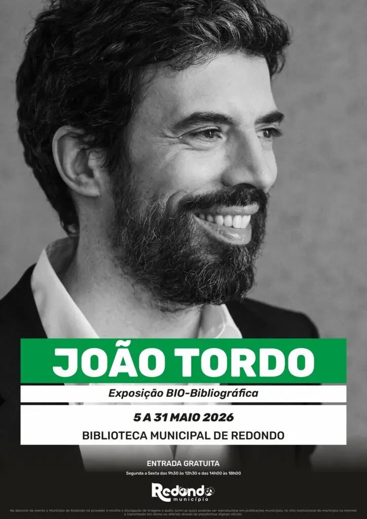 Exposição bio-bibliográfica “João Tordo” | de 05 a 31 de maio | Biblioteca Municipal de Redondo