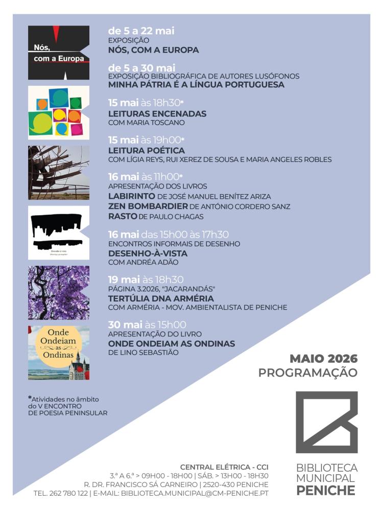 Biblioteca Municipal | Programação MAIO 2026