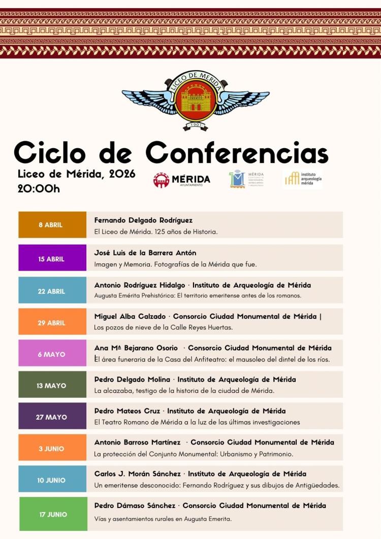 Ciclo Conferencias Liceo: «El área funeraria de la Casa del Anfiteatro: el mausoleo del dintel de los ríos» por Ana Bejarano