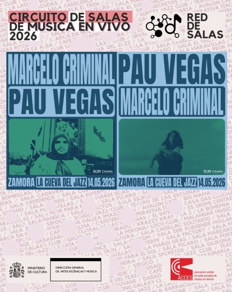Concierto: Marcelo Criminal y Pau Vegas