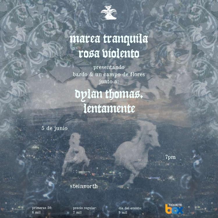 Marea Tranquila, RosaViolento, Dylan Thomas, Lentamente en vivo.