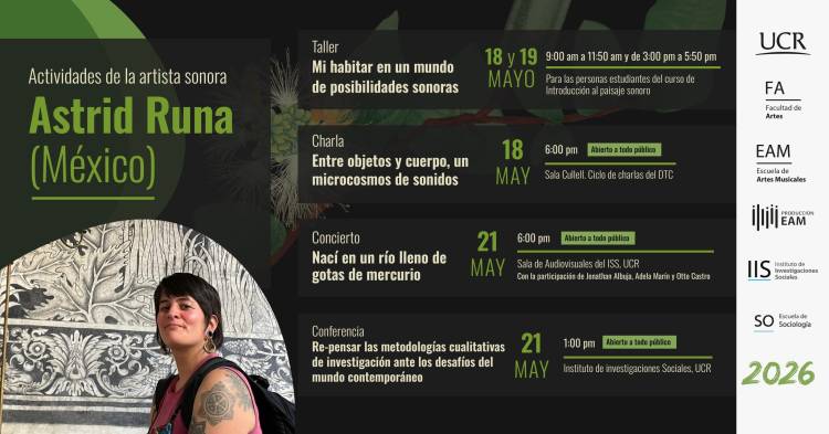 Actividades de la artista sonora Astrid Runa (México) en la EAM 