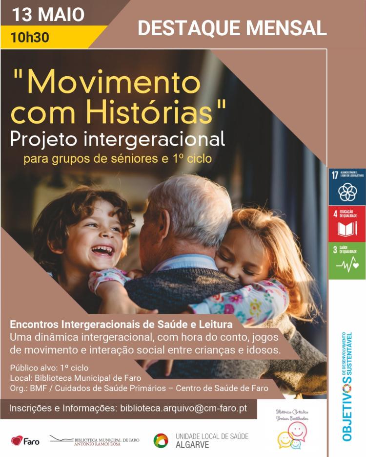 'Movimento com Histórias'- Projeto intergeracional para grupos de séniores e 1ºciclo