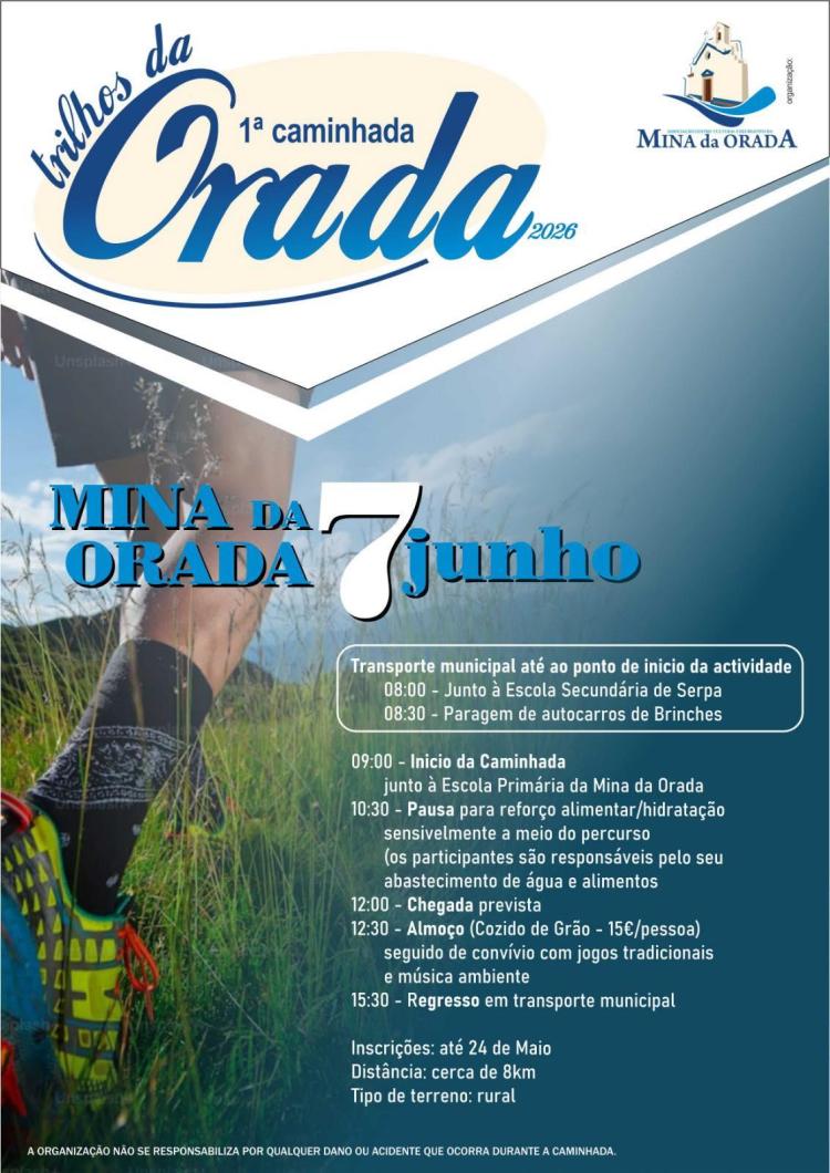 1.ª Caminhada Trilhos da Orada 2026