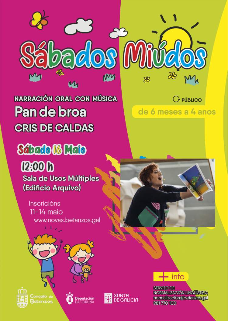 Sábado miúdos. Espectáculo de narración oral e música “Contos para a primeira infancia”