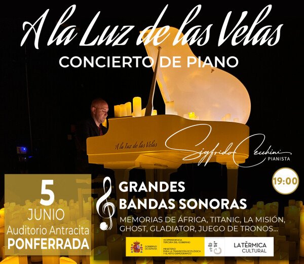 Conciertos «A la Luz de las Velas» | Grandes Bandas Sonoras: De la Pantalla al Piano