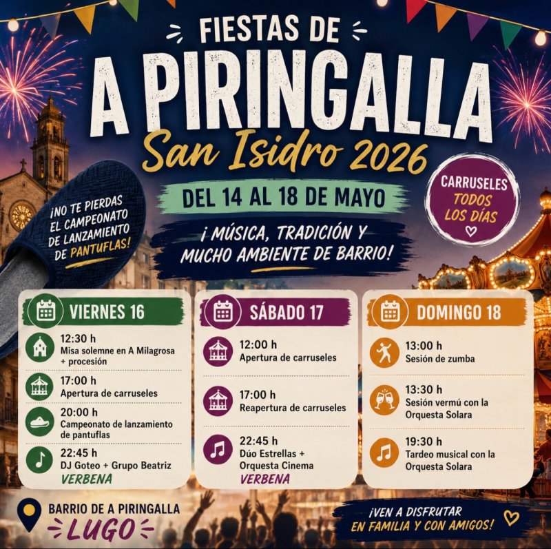Fiestas de A Piringalla San Isidro 2026