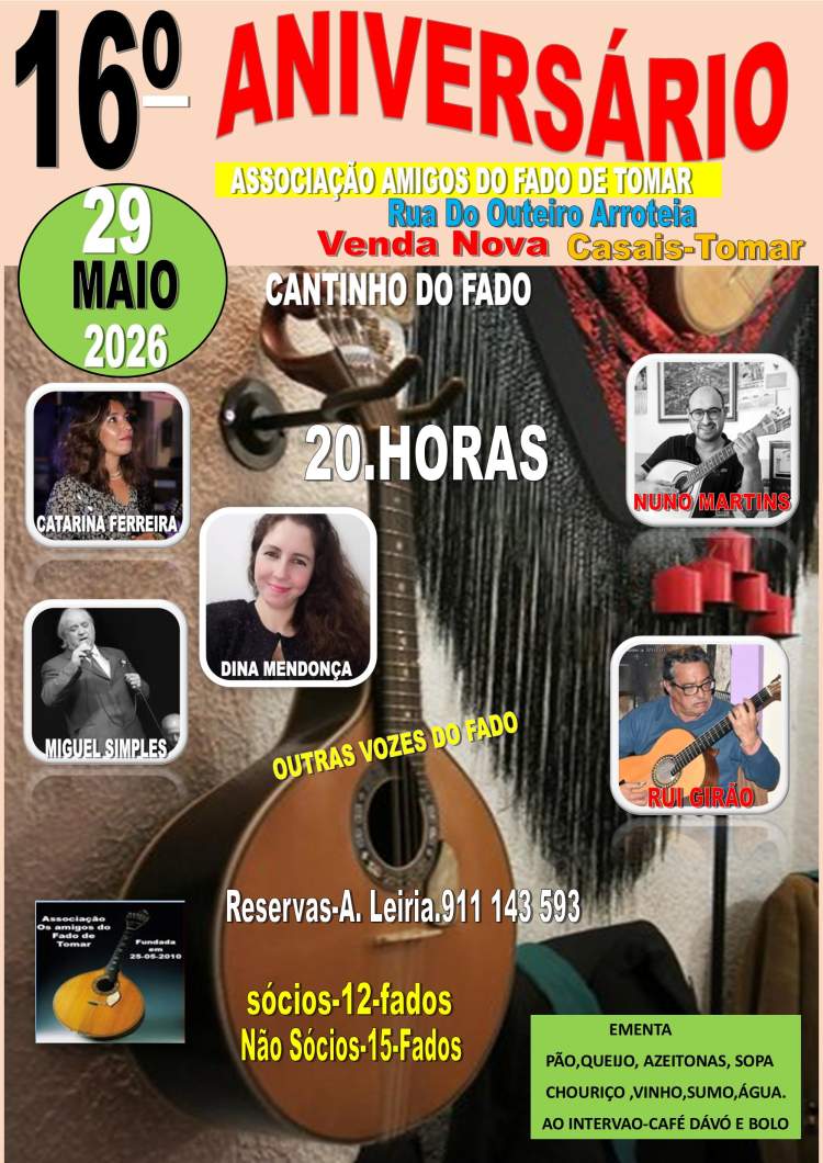 16ª Aniversário da Associação Amigos do Fado