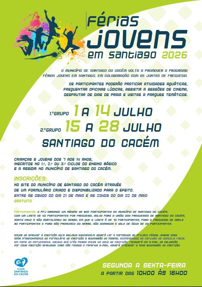 Inscrições Férias Jovens 2026