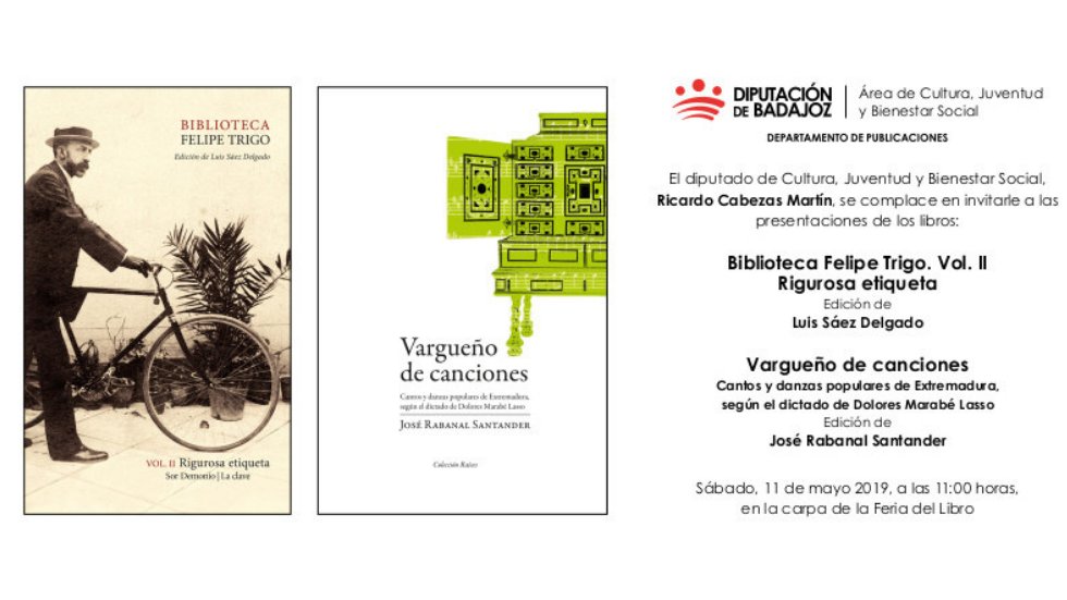 Novedades editoriales de la Diputación de Badajoz – Feria del Libro