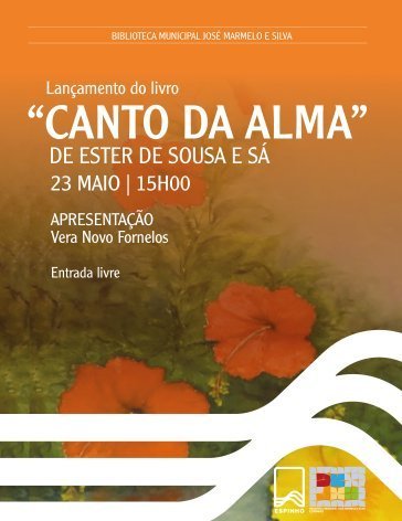 Lançamento do livro 'Canto da Alma'