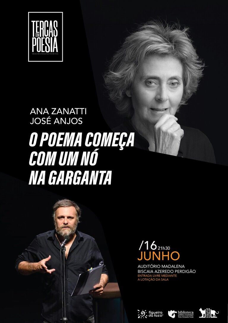 Terças com Poesia | “O poema começa com um nó na garganta”, com Ana Zanatti e José Anjos