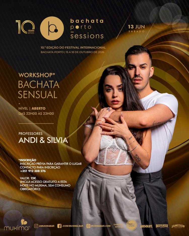  SÁBADO, 13 JUNHO - WORKSHOP Bachata Sensual